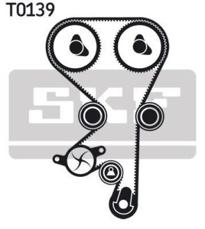 Комплект ГРМ (ремінь + ролик) SKF VKMA 05142