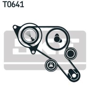 Комплект ГРМ (ремінь + ролик) SKF VKMA 07405