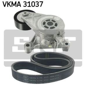 AUDI К-кт ГРМ (ролик + ремінь) A3 (8P1) 1.9 TDI 03-10, SEAT ALTEA (5P1) 2.0 TDI 06-10, SKODA OCTAVIA II (1Z3) 2.0 TDI 04-10, VW CADDY III 1.9 TDI 04-10 SKF VKMA31037