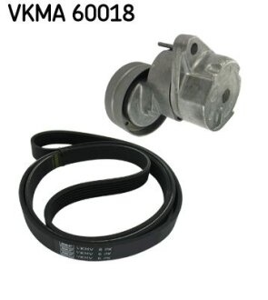 Роликовий модуль натягувача ременя (ролик, ремінь) SKF VKMA60018