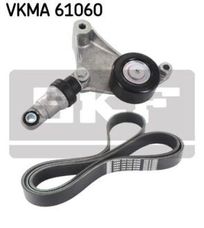 К-т,поліклиновий пас+натягувач SKF VKMA 61060