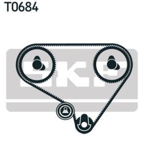 Комплект ГРМ (ремінь + ролик) SKF VKMA 92004