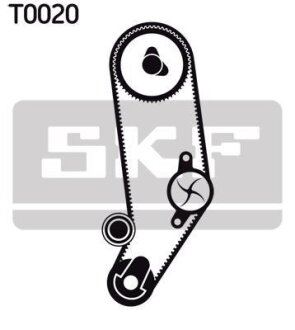 Комплект ГРМ, пас+ролик+помпа SKF VKMC 01032