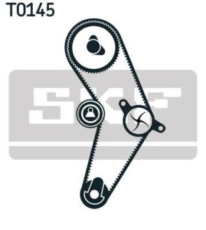 Комплект ГРМ, пас+ролик+помпа SKF VKMC 02204-1