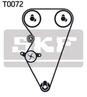 Комплект ГРМ, пас+ролик+помпа SKF VKMC 07310