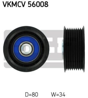 Паразитный / ведущий ролик, поликлиновой ремень SKF VKMCV 56008