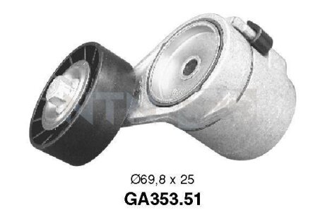 Натяжна ролик, поліклиновий ремінь OPEL (Ви-во NTN-) SNR GA353.51