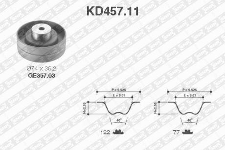 Ремонтний комплект для заміни паса газорозподільчого механізму SNR KD457.11