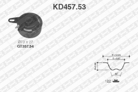 NTN- - Ремкомплект ременя ГРМ SNR KD457.53