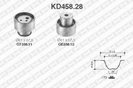 Роликовий модуль натягувача ременя (ролик, ремінь) SNR KD458.28