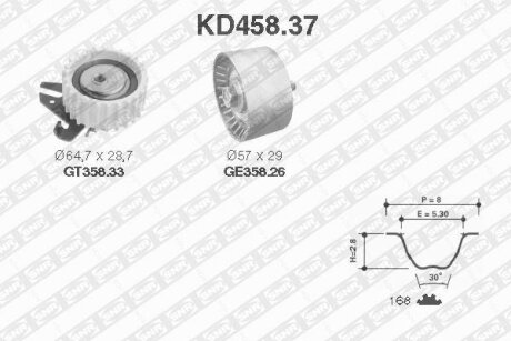 Комплект ремня ГРМ ALFA ROMEO (NTN-) SNR KD458.37