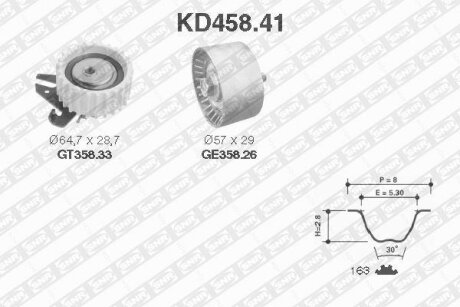 Комплект ремня ГРМ ALFA ROMEO (NTN-) SNR KD458.41
