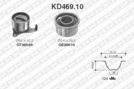 NTN- - Ремкомплект ременя ГРМ SNR KD469.10