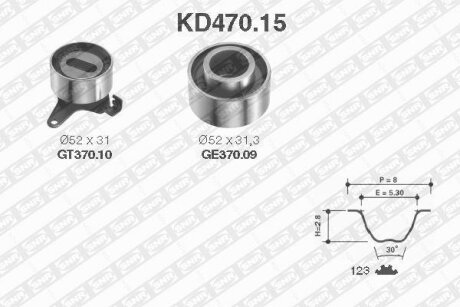 Ролик ремня ГРМ KIA SPECTRA(ИЖ)/RIO/SHUMA/CARENS SNR KD470.15