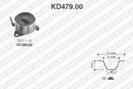 Комплект ремня ГРМ DAIHATSU (NTN-) SNR KD479.00