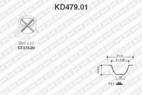 Комплект ремня ГРМ DAIHATSU (NTN-) SNR KD479.01