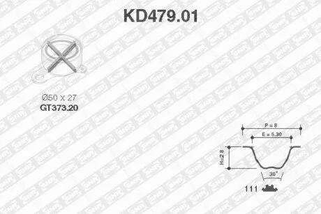 Комплект ремня ГРМ DAIHATSU (NTN-) SNR KD479.01