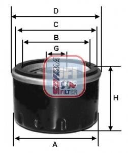Фільтр масляний SOFIMA S 3596 R