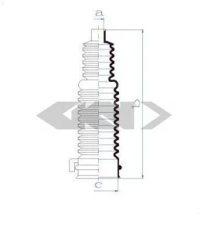 Пильовик рульового механізма SPIDAN 83956
