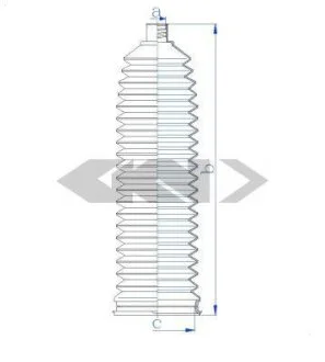 Пильовик рульового механізма SPIDAN 83970