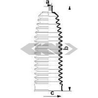Пыльник рулевой рейки, VW T-5 - T-6, 2003>, (пластик.) SPIDAN 84083