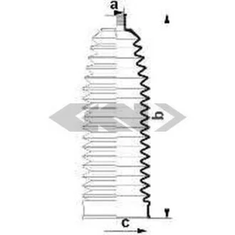 Пыльник рулевой рейки, VW T-5 - T-6, 2003>, (пластик.) SPIDAN 84083