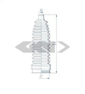 Пильовик рульового механізма SPIDAN 84262