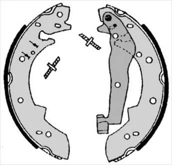 Гальмiвнi колодки, к-кт. (Тормозные колодки барабанные, к-кт.) STARLINE BC 07050