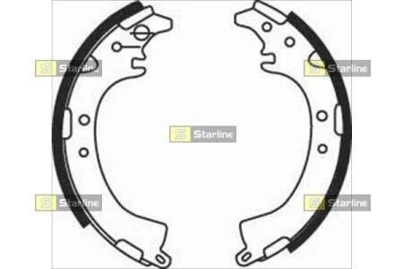 Гальмiвнi колодки, к-кт. (Тормозные колодки барабанные, к-кт.) STARLINE BC 07660