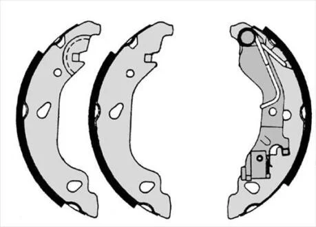 Гальмiвнi колодки, к-кт. (Тормозные колодки барабанные, к-кт.) STARLINE BC 07690