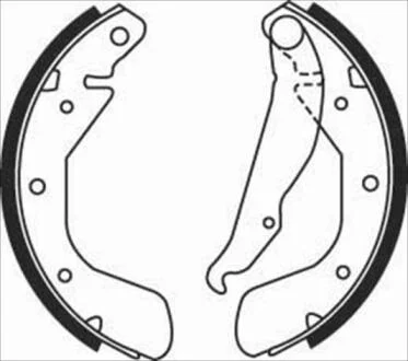 Гальмiвнi колодки, к-кт. (Тормозные колодки барабанные, к-кт.) STARLINE BC 08120