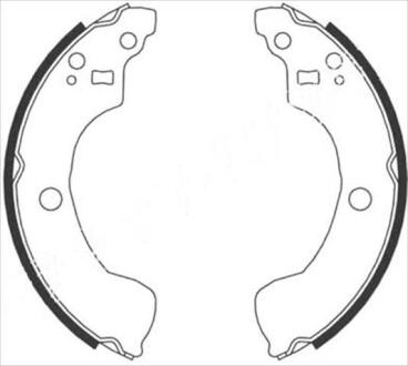 Гальмiвнi колодки, к-кт. (Тормозные колодки барабанные, к-кт.) STARLINE BC 08870