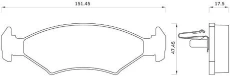 Гальмівні колодки дискові STARLINE BD S036