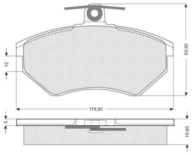 Гальмівні колодки дискові STARLINE BD S052