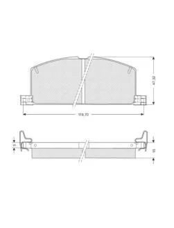 Гальмівні колодки дискові STARLINE BD S090