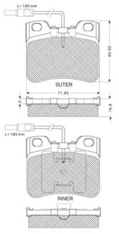 Гальмівні колодки дискові STARLINE BD S093