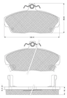 Гальмівні колодки дискові STARLINE BD S124