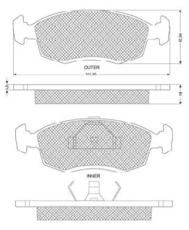 Гальмівні колодки дискові STARLINE BD S140