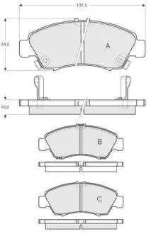 Гальмівні колодки дискові STARLINE BD S151