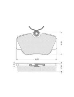 Гальмiвнi колодки, к-кт. (Колодки тормозные дисковые, к-кт.) STARLINE BD S155