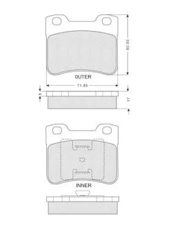 Гальмівні колодки дискові STARLINE BD S156