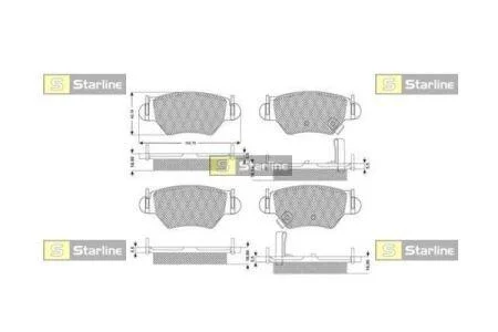Гальмiвнi колодки, к-кт. (Колодки тормозные дисковые, к-кт.) STARLINE BD S159