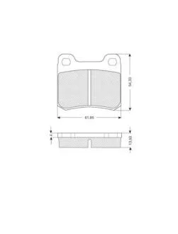 Гальмiвнi колодки, к-кт. (Колодки тормозные дисковые, к-кт.) STARLINE BD S169