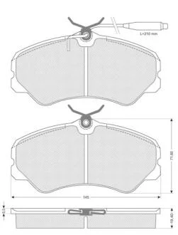 Гальмiвнi колодки, к-кт. (Колодки тормозные дисковые, к-кт.) STARLINE BD S172
