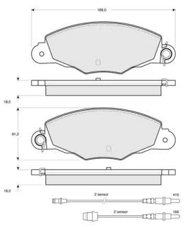 Гальмівні колодки дискові STARLINE BDS198