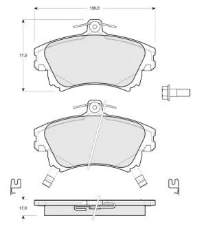 Гальмівні колодки дискові STARLINE BD S218