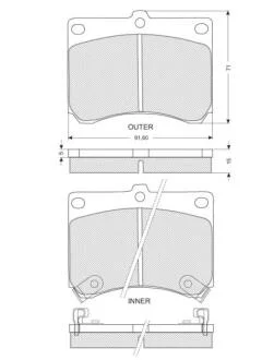 Гальмівні колодки дискові STARLINE BD S219