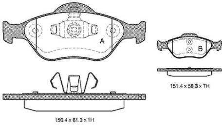 Тормозные колодки передние (18.6 мм) (система ATE) Ford Mazda 95-12 STARLINE BD S306