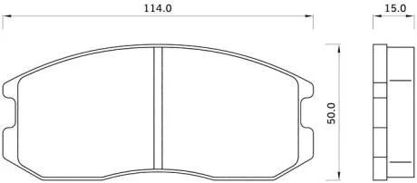 Гальмiвнi колодки, к-кт. (Колодки тормозные дисковые, к-кт.) STARLINE BD S350