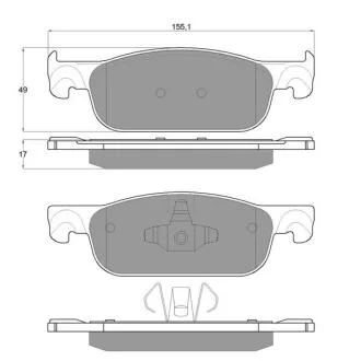 Гальмівні колодки дискові STARLINE BDS973